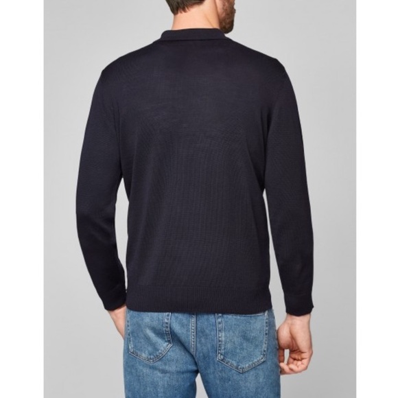 Marz M Superwash Merino Wool Polo Collar Sweater - Picture 3 of 8